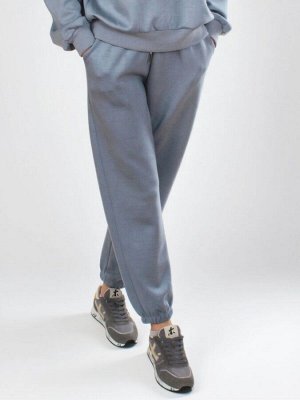 3404/3405 GRAY/BLUE Костюм спортивный женский (95% хлопок, 5% эластан)