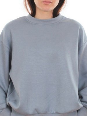 3404/3405 GRAY/BLUE Костюм спортивный женский (95% хлопок, 5% эластан)