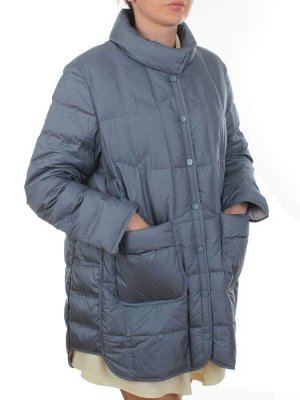 H24-328 BLUE Куртка пуховая облегченная женская (белый утиный пух)
