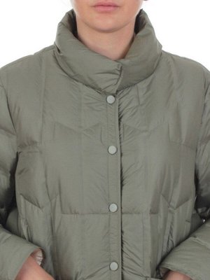 H24-328 GREEN Куртка пуховая облегченная женская (белый утиный пух)