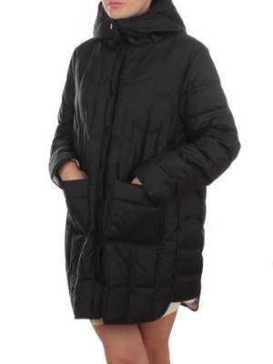 H24-32 BLACK Куртка пуховая облегченная женская (белый утиный пух)