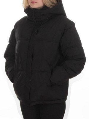 S24-292 BLACK Куртка зимняя женская (150 гр. холлофайбер)