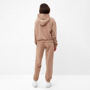 Костюм женский (толстовка, брюки) MINAKU: Casual collection цвет бежевый