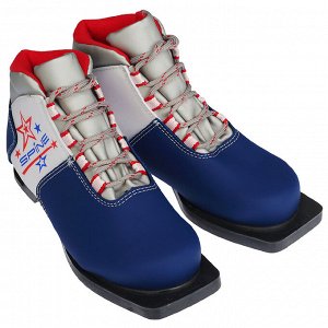 Ботинки лыжные Spine Kids 299/1, NN75, искусственная кожа, искусственная кожа, цвет белый/синий, лого красный, размер 31