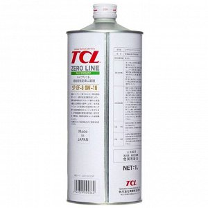 Масло моторное TCL Zero Line 0w16, синтетическое, API SP, ILSAC GF-6B, для бензинового двигателя, 1л, арт. Z0010016SP