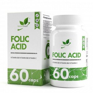 Фолиевая кислота NaturalSupp Folic acid 600мкг - 60 капсул