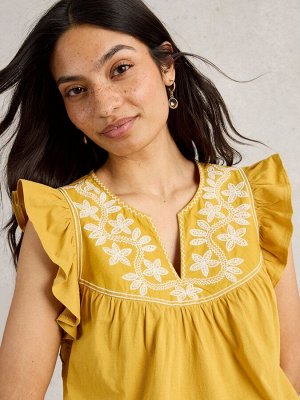 Блузки White Stuff Callie Frill из 100% хлопка