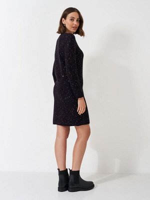 Черное трикотажное платье Crew Clothing с блестками