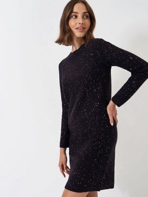 Черное трикотажное платье Crew Clothing с блестками