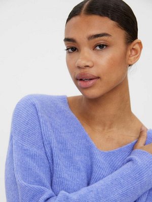 Фиолетовый - мягкий трикотажный джемпер VERO MODA