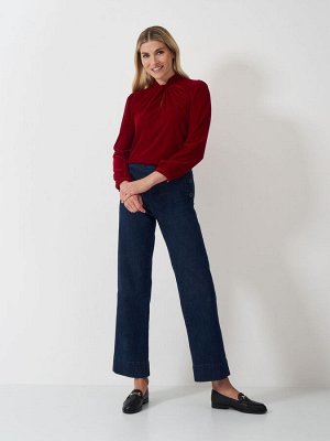 Топ из бархата с перекрученным передом от Crew Clothing Company Georgia