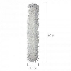 Насадка МОП плоская 90 см для цельной швабры-рамки, завязки, для швабр 601506/603603, ЛАЙМА, 601509