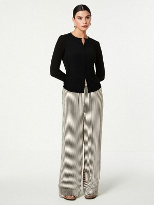 Черный — мягкий на ощупь кардиган в рубчик с TENCEL™ Lyocell