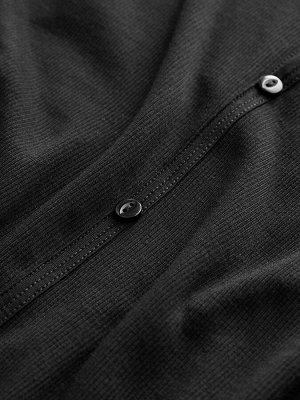 Черный — мягкий на ощупь кардиган в рубчик с TENCEL™ Lyocell