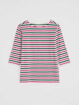 Розовый топ в матросском стиле Seasalt Cornwall из 100% хлопка