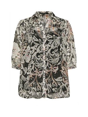 Черная блузка Evans Boho с жилеткой