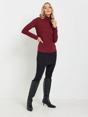 Красный - длинный топ-водолазка Sally с мягкой накладкой