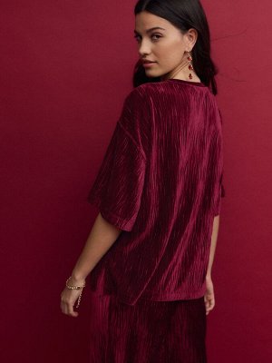 Футболка Berry Burgundy Red - Plisse Velvet