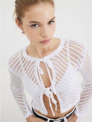 Белый кардиган River Island с завязкой спереди