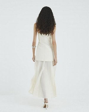 Платье макси RI Studio Cream Hybrid Sheer
