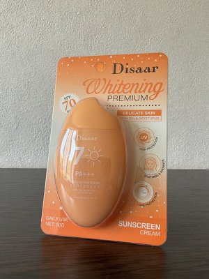 Disaar Солнцезащитный крем для лица осветляющий SPF70/PA+++, 50 мл.