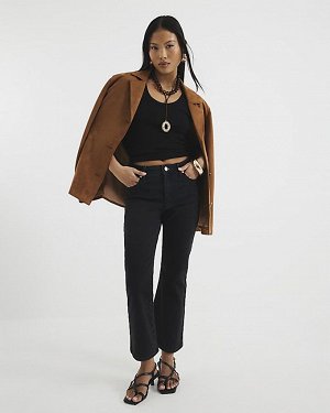 Укороченные черные джинсы Bootcut Petite