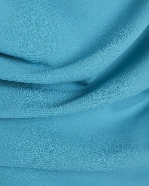 Синее асимметричное платье-миди с драпировкой и запахом