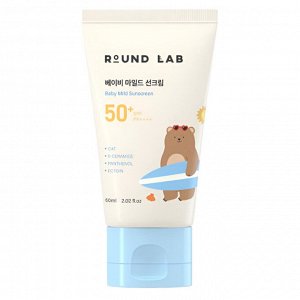 ROUND LAB Детский солнцезащитный крем / Baby Mild Sunscreen SPF50+ PA++++, 60 мл