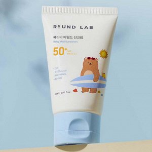 ROUND LAB Детский солнцезащитный крем / Baby Mild Sunscreen SPF50+ PA++++, 60 мл