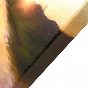 Картина-холст на подрамнике "Утро на пруду" 60х100 см