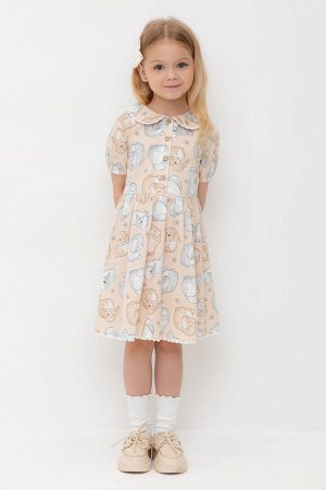 Платье(Весна-Лето)+girls (песчаный, зайчики и ромашки к563)