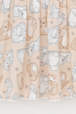 Платье(Весна-Лето)+girls (песчаный, зайчики и ромашки к563)