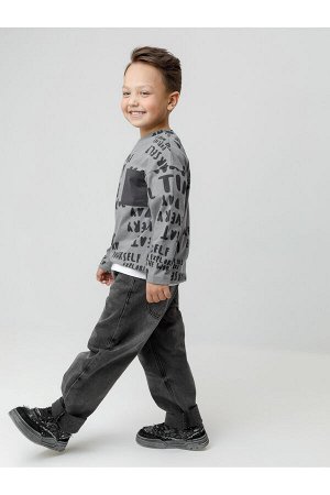 Лонгслив(Осень-Зима)+boys (темно-серый 4015 Н028 к594)