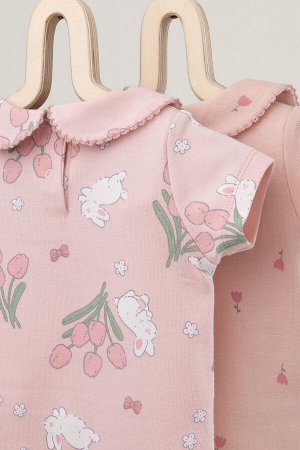 Набор полукомбинезон(Весна-Лето)+baby (зайчики и тюльпаны, цветочная поляна)
