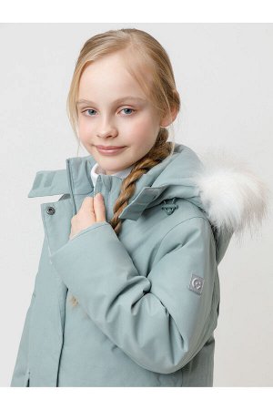 Пальто(Осень-Зима)+girls (серо-зеленый)