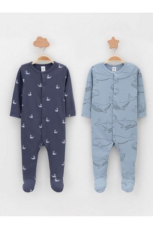 Набор комбинезон(Весна-Лето)+baby (большие, маленькие киты)
