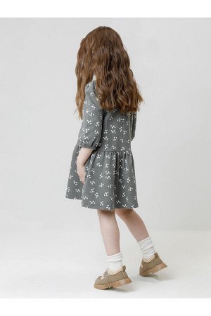 Платье(Осень-Зима)+girls (пряный базилик, нежные цветочки к585)