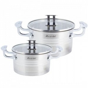 Набор кастрюль 4 предмета (16*9cm, 18*10cm) из нержавеющей стали