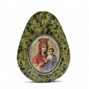 Яйцо из змеевика Иверская Б.М. 80*30*105мм
