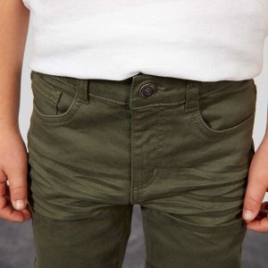 Облегающие брюки с пятью карманами - темно-зеленый