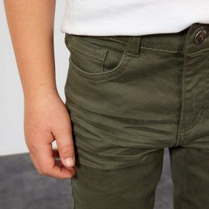 Облегающие брюки с пятью карманами - темно-зеленый