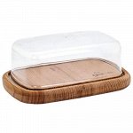 &quot;Giaretti&quot; Масленка деревянная &quot;Natura&quot; 18х9х6см, пластмассо