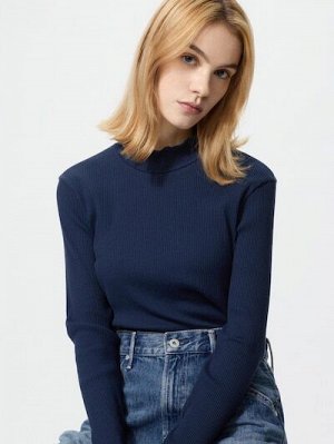 UNIQLO – трикотажный лонгслив с высоким воротником
