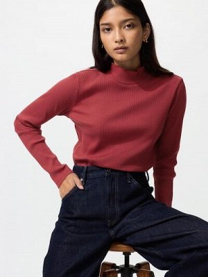 UNIQLO – трикотажный лонгслив с высоким воротником