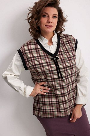 Жилет BegiModa 7019 Виноградная клетка