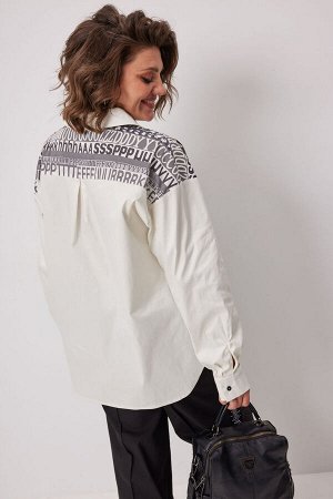Блуза BegiModa 4136 Сливочно-серый