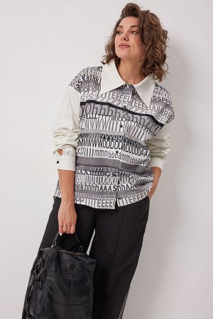 Блуза BegiModa 4136 Сливочно-серый