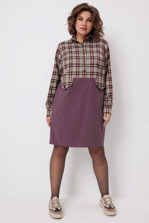 Платье BegiModa 1058 виноградная клетка