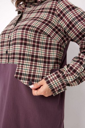 Платье BegiModa 1058 виноградная клетка