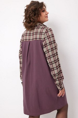 Платье BegiModa 1058 виноградная клетка
